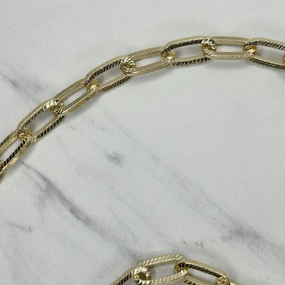 Textured Gold Chain Link Belt Y2K Festival Adjustable One Size ✨